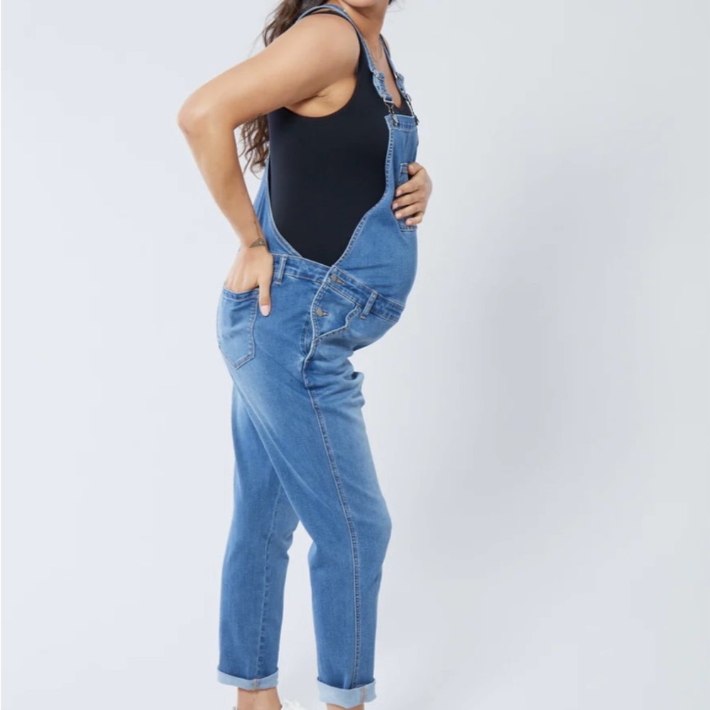 Isabel Maternity by Ingrid & Isabel Blue Jeans Overalls SZ 4
